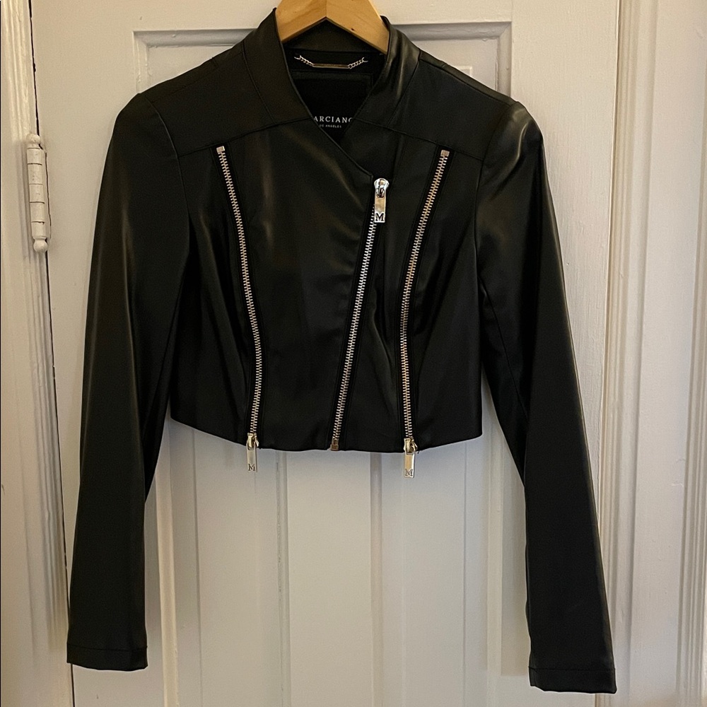 Marciano Women's Cropped Faux Leather Jacket